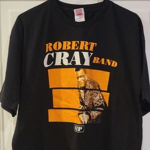 VINTAGE ROBERT CRAY BLACK T-SHIRT BY BAYSIDE TRUE AMERICAN  MADE IN USA SZ XL